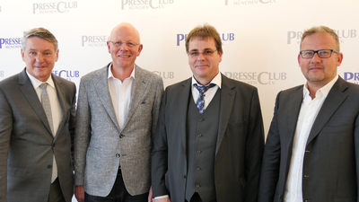 Verbände der bayerischen Baubranche auf der gemeinsamen Pressekonferenz Verbände der bayerischen Baubranche auf der gemeinsamen Pressekonferenz